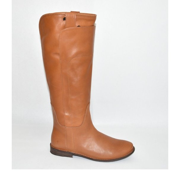 New! Frye 'Paige' Tall Leather Riding Boot Cognac Leather Sz 7.5 3476536 T44 - Picture 1 of 7